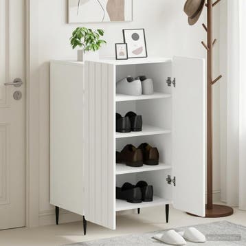 vidaXL Schoenenkast ZWOLLE 59,5 x 39,5 x 91,5 cm Bewerkt, Huis en Inrichting, Verzenden, Nieuw