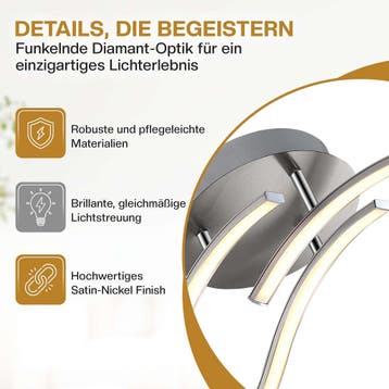 LED Plafondlamp Tripple Bolge 3 Spots (Lampen, Interieur), Verzenden, Nieuw