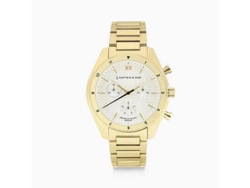 Veiling - KAPTEN & SON Horloge RISE SMALL GOLD STEEL 39 MM, Nieuw