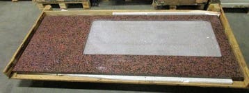 Graniet blad met opening voor Gastroline B200 x D80 x H1,8cm, Nieuw in verpakking