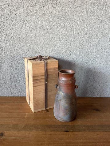 Vaas - Keramiek - Japan - Bizen steengoed vaas - Kimura, Antiek en Kunst