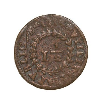 Portugal. D. João V (1706-1750). I ½ Real 1714 - 6º Tipo -