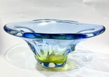 Skrdlovice - Rudolf Beranek Elegant Colored Bowl - Kom -, Antiek en Kunst