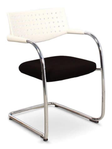 Vitra Visavis vergaderstoel, zwart-wit met chrome, Ophalen of Verzenden, Nieuw, Zwart