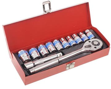 Dopsleutelset 12 Delig - 1/2 Duims - Doppendoos - Doppenset, Ophalen of Verzenden, Nieuw