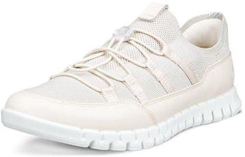 ECCO Gruuv Lite W Limestone leren dames sneakers beige - Maa, Verzenden, Nieuw