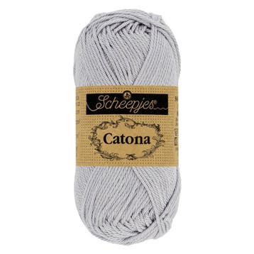 Scheepjes Catona - 10g - 074 Mercury - Haakgaren / Breigaren, Ophalen of Verzenden, Nieuw, Breien of Haken, Wol of Garen
