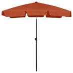 vidaXL Strandparasol 180x120 cm terracottakleurig, Verzenden, Nieuw, 1 tot 2 meter, Strandparasol