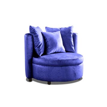 Fauteuil Lellens - fauteuils - Blauw, Nieuw, Blauw, Stof