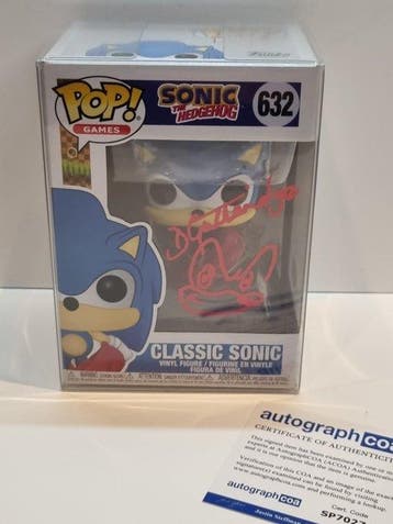 Funko - Funko Pop #632 Classic Sonic signed by Duncan