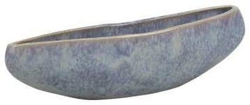 Stoneware Bloempot Blauwgrijs 38x10x12 cm, Huis en Inrichting, Woonaccessoires | Kunstplanten en Kunstbloemen, Ophalen of Verzenden