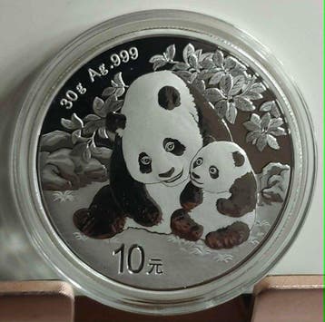 China. 10 Yuan 2024 Panda (Zonder minimumprijs)