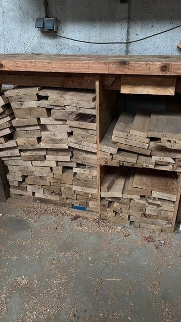 Rest stukken hout uit werkplaats: Eiken, Barnwood, Notenhout, Gebruikt, 25 tot 50 mm, Ophalen of Verzenden, Plank