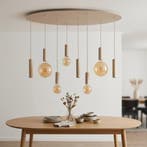 Moderne Hanglamp | Lacorna | Sand | 3 x GU10 kokers, Nieuw, Ophalen of Verzenden, Modern, Metaal