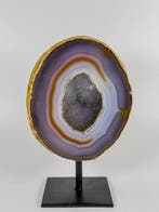 Unique - Agate on stand Geode - Hoogte: 150 mm - Breedte: