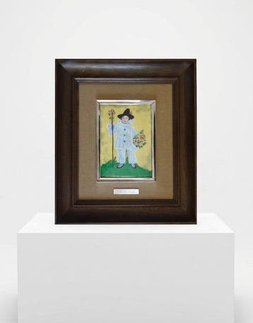 Harlekijn - After Picasso - Emaille plaat - Emaille