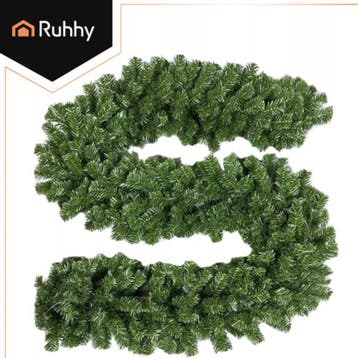 Ruhhy kerstguirlande 270 cm – volle groene kerstslinger m., Diversen, Ophalen of Verzenden, Nieuw