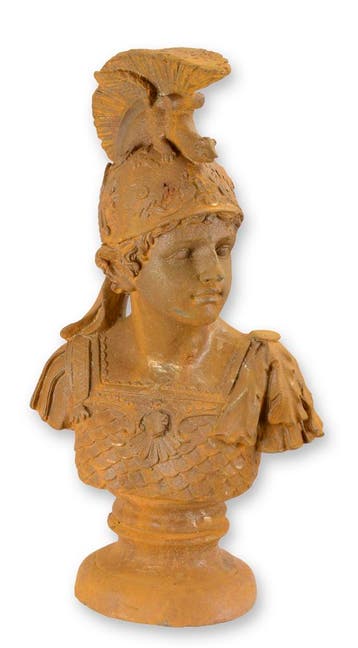 A RUSTY CAST IRON BUSTE OF A LEGIONAIRE (Interieur), Verzenden, Nieuw
