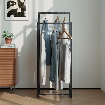 Kledingrek Holtalen 100x40x30 cm zwart [en.casa], Huis en Inrichting, Kasten | Kledingkasten, Verzenden, Nieuw
