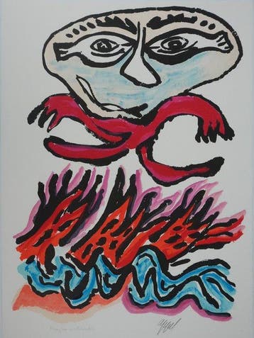 Karel Appel (1921-2006) - Portrait fauve