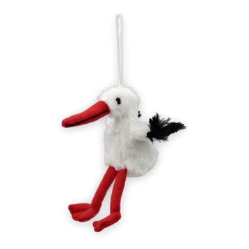 Sleutelhanger pluche ooievaar - 11 cm - geboorte cadeau, Verzenden, Nieuw