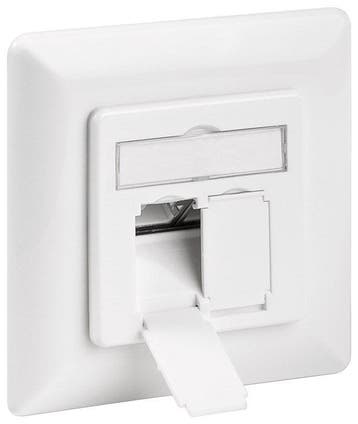 CAT 6 wandcontactdoos inbouw, 2x RJ45-aansluitingen,, Ophalen of Verzenden, Nieuw