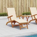 vidaXL Ligstoelkentingen en opvouwbare zonnebader 2 pcs, Verzenden, Nieuw