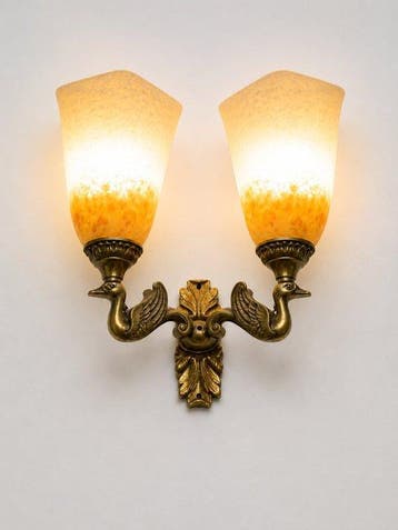 Wandkandelaar - Schneider France – Wandlamp Art Deco met