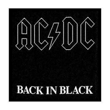 AC/DC - Back in Black - patch officiële merchandise, Verzamelen, Ophalen of Verzenden, Nieuw, Kleding