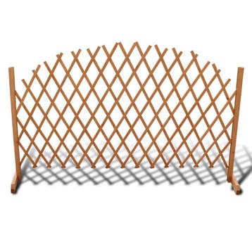 vidaXL Tuinlatwerk 180x100 cm massief hout, Verzenden, Nieuw, Hout, 1 tot 2 meter