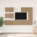 vidaXL Tv-meubelset Wandgemonteerd 6 pcs Artisan Eiken, Minder dan 50 cm, Verzenden, Nieuw, Minder dan 100 cm