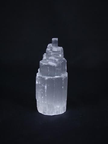 Seleniet Torentje - Witte Seleniet - ca. 275gr - 10x5cm, Ophalen of Verzenden