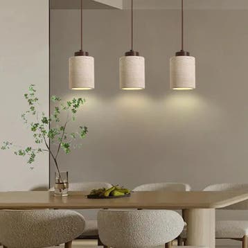 Japanse wabi sabi hanglamp steen geel, Verzenden, Nieuw