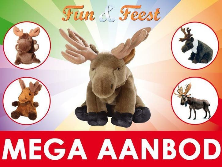 knuffel eland - Mega aanbod pluche eland knuffels, Kinderen en Baby's, Speelgoed | Knuffels en Pluche, Overige typen, Nieuw, Ophalen of Verzenden