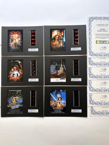 Star Wars Collection – Rare set of 6 Mounted 35mm Film Cells, Nieuw