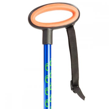 Wandelstok met ovalen handvat - opvouwbaar blauw, Ophalen of Verzenden, Nieuw