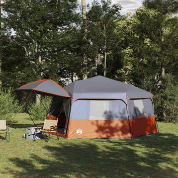 vidaXL Instant tent met regenhuif voor 12 personen met, Verzenden, Nieuw, Tot en met 2