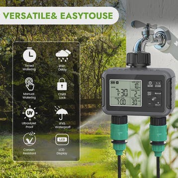 Intelligente Automatische Water Timer met 2 Uitgangen voor B, Verzenden, Nieuw