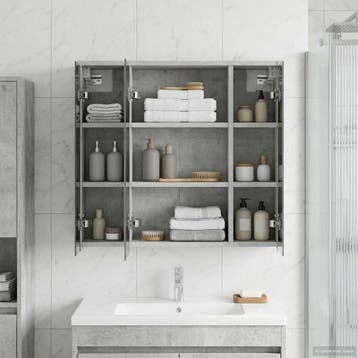 vidaXL Badkamer spiegelkast Beton Grijs 63,5 x 16 x 62,5 cm, Verzenden, Nieuw