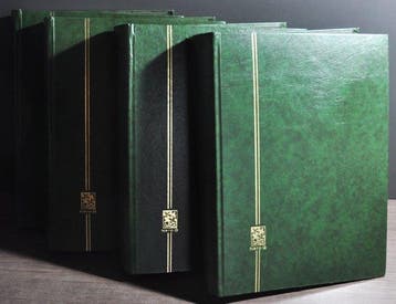 Accessoires - 4 lege Davo Nero stockboeken 32/64 in keurige, Gestempeld