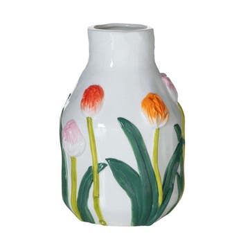 Vaas Tulpen - 19.5x13 cm, Nieuw