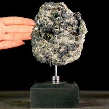 Uitzonderlijk pyriet-mineraalmonster op matrix - Piramide-