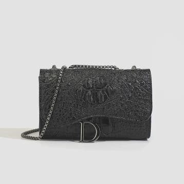 Chique Dames Croco Print Tas met Paillettenketting - Crossbo, Verzenden, Nieuw