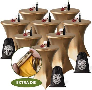 Statafelrok Goud x 8 – 80-85 x 110 cm met Opbergtas – Stata, Verzenden, Nieuw