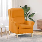 vidaXL Fauteuil Donkergeel Stof, Verzenden, Nieuw
