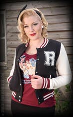 Rumble 59, Ladies College Jacket in Black., Verzenden, Nieuw