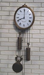 Comtoise klok - WUBA Warmink Wanduhr - Messing - 1960-1970 -, Antiek en Kunst, Antiek | Klokken