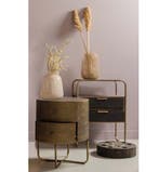 WOOOD Polite Nachtkastje - Metaal/Hout - Antique Brass, Verzenden, Nieuw