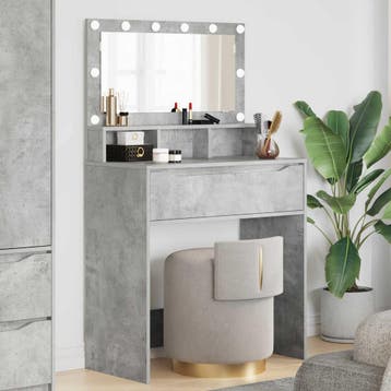 vidaXL Slaapkamer Kaptafels Beton Grijs 80 x 39,6 x 135 cm, Verzenden, Nieuw