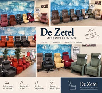 Outlet Sta op stoel relax fauteuil gratis bezorgd/garantie, Huis en Inrichting, Verzenden, Nieuw, Leer, Ruim 100 modellen in alle kleuren en maten 